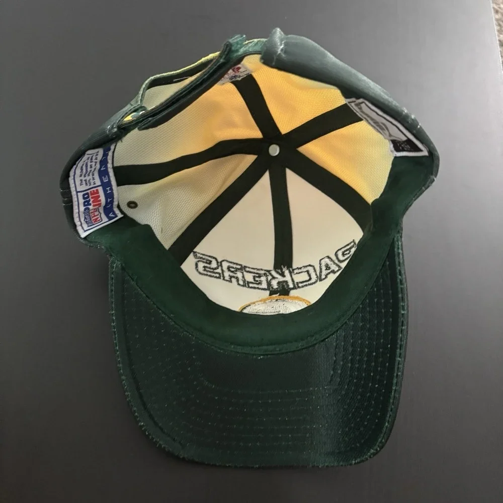 Vtg Puma‎ NFL Pro Line Greenbay Packers Hat Strapback Cap OSFM